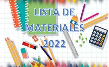 LISTA DE MATERIALES 2022 - PRIMARIA